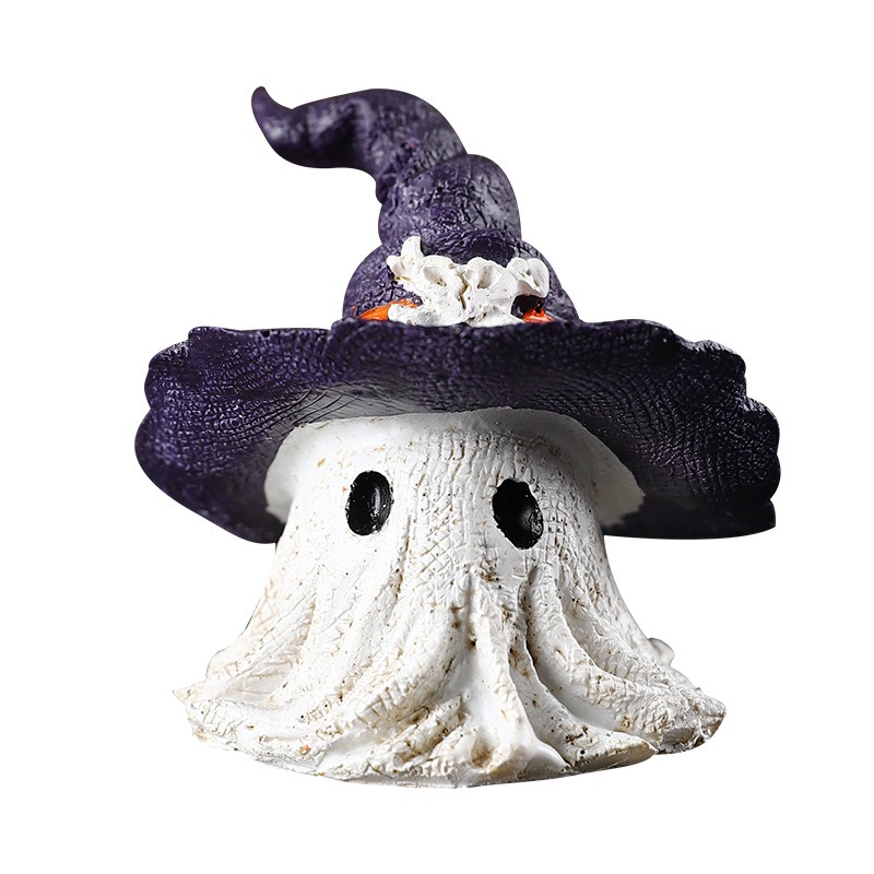 Gardening Tools Cute - Halloween Pumpkin Mage Ghost Resin Ornament