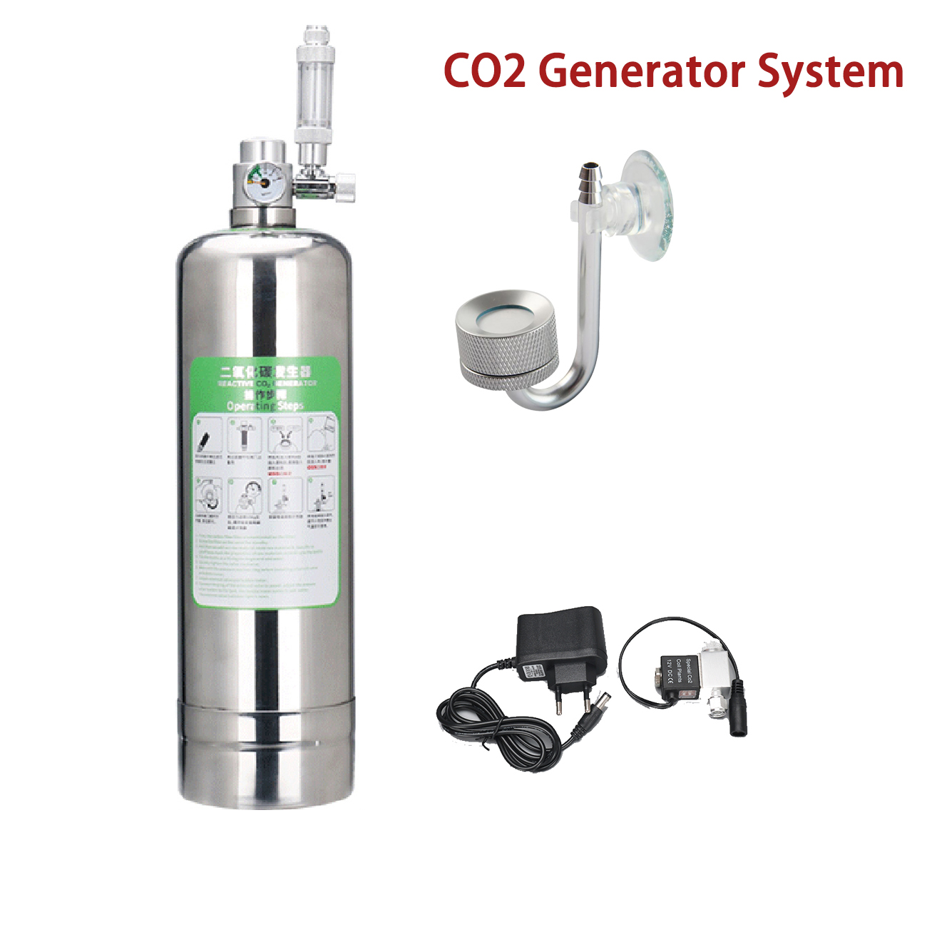 Aquaponics Fish Tank - Aquarium CO2 Generator system Kit Stainless