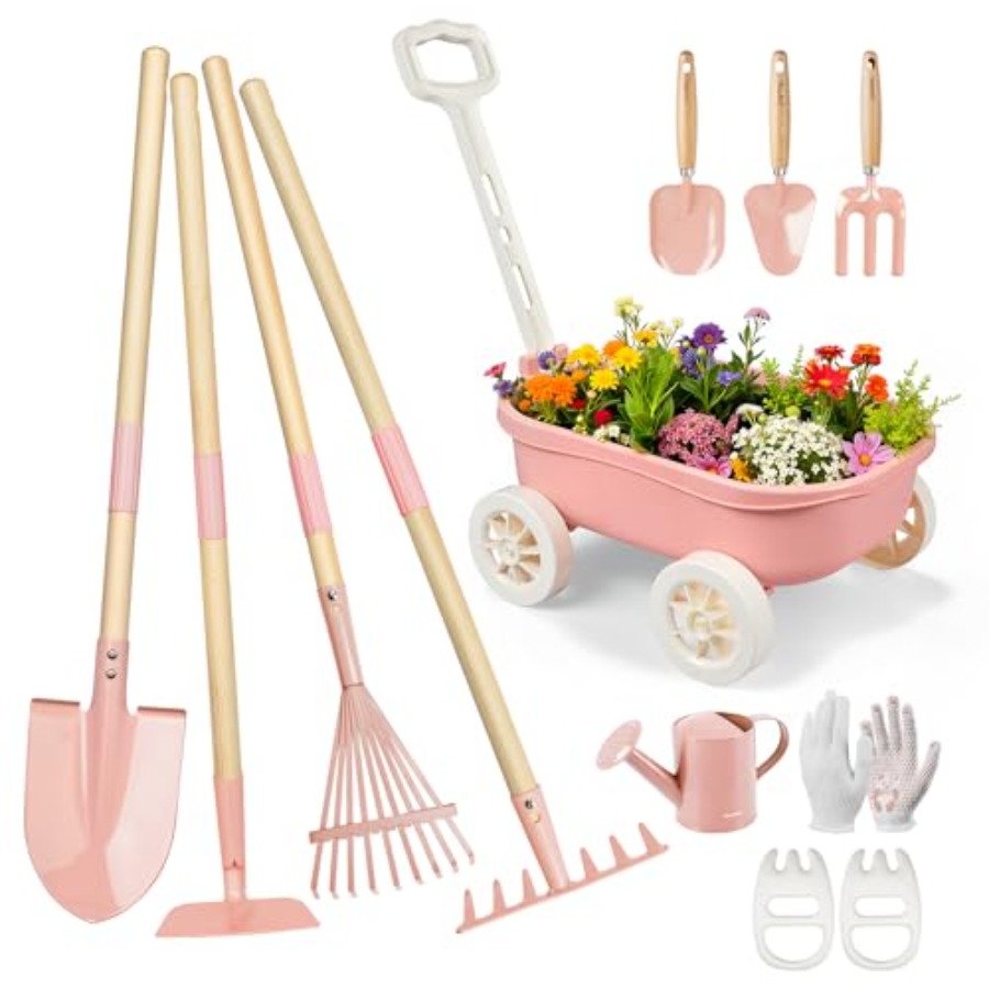 Gardening Tools In Japan - Gardening Set with Wheelbarrow, 11-Piece Outdoor