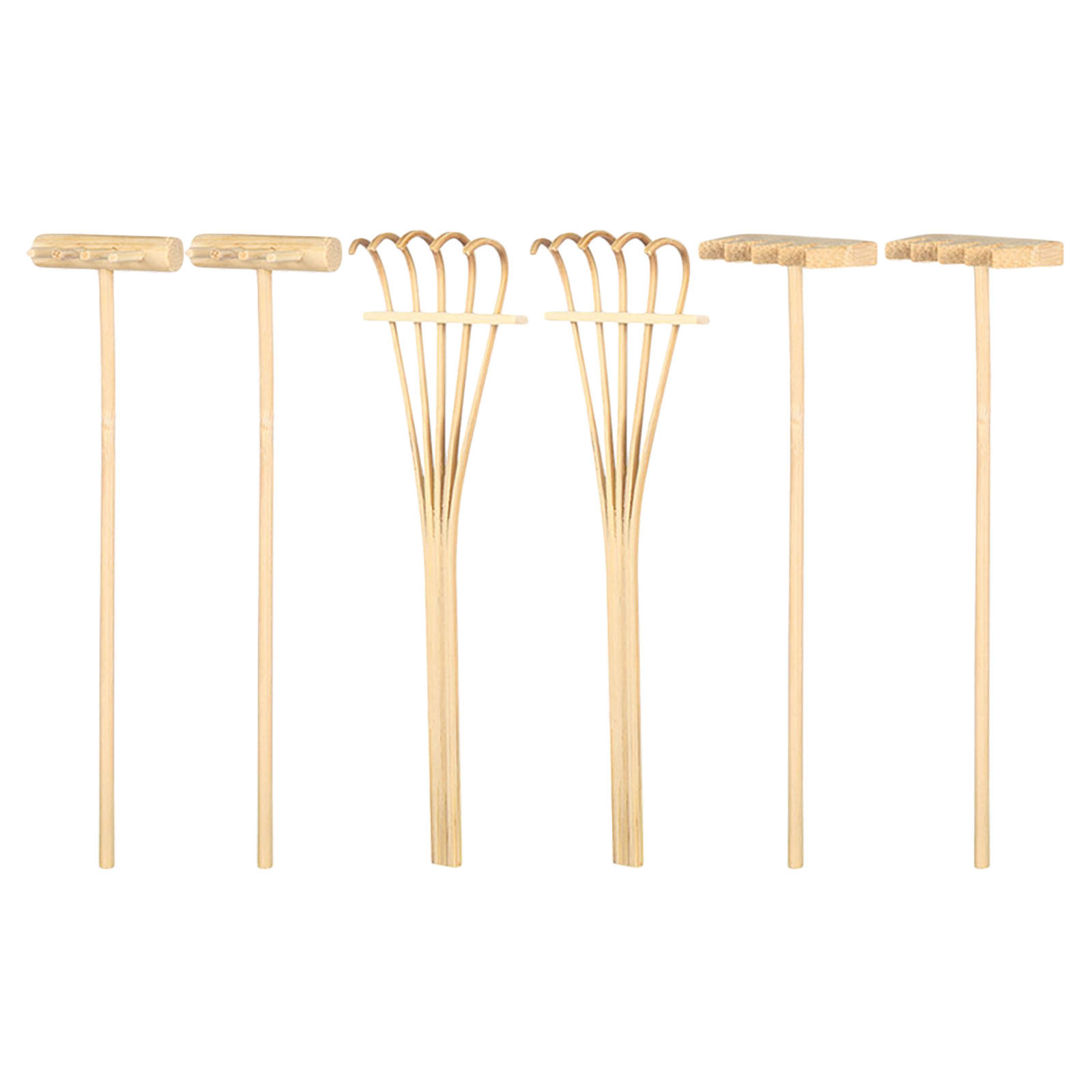 Gardening Tools Rake - 6Pcs Mini Sand Rake Bamboo Zen