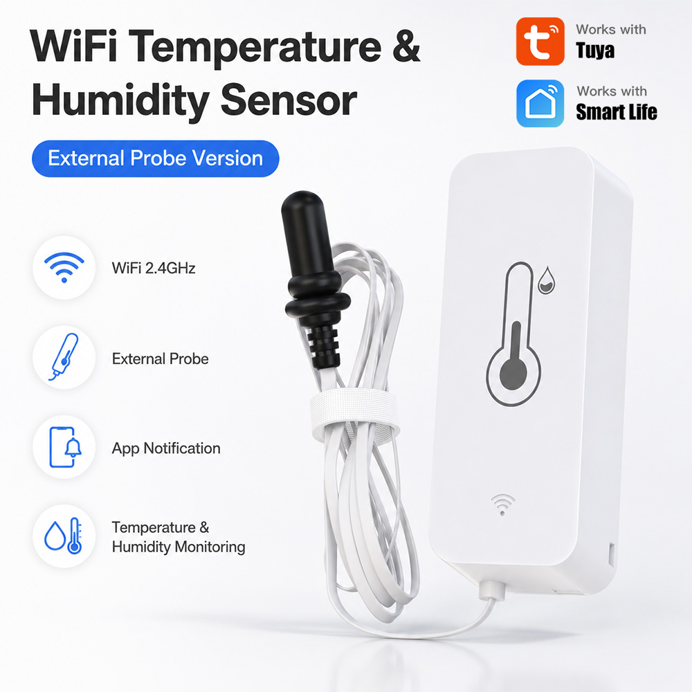 Aquaponics Fish Tank - Tuya WiFi Temperature Humidity Sensor With