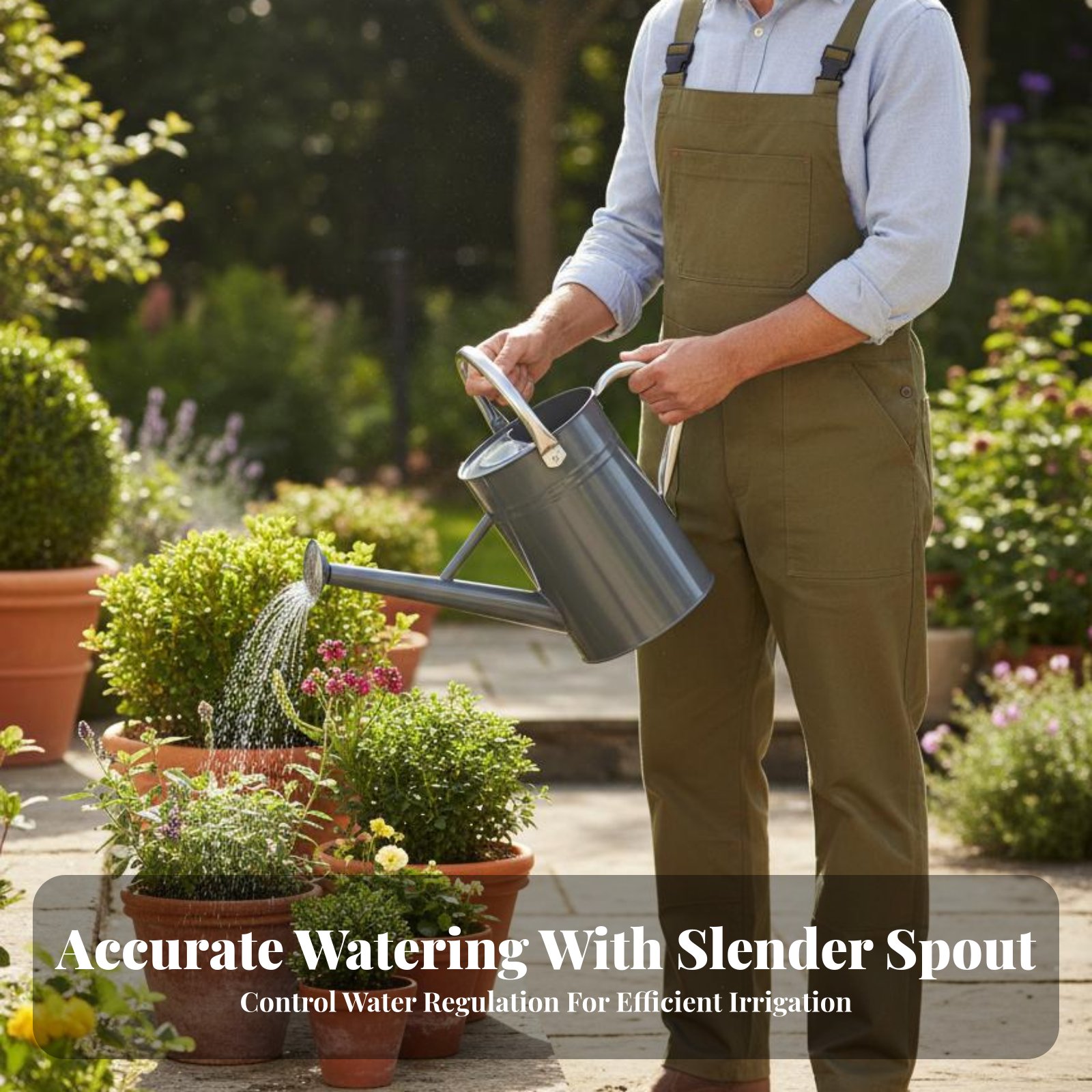 Gardening Tools Watering Can - 5L Garden Watering Pot Sturdy Watering