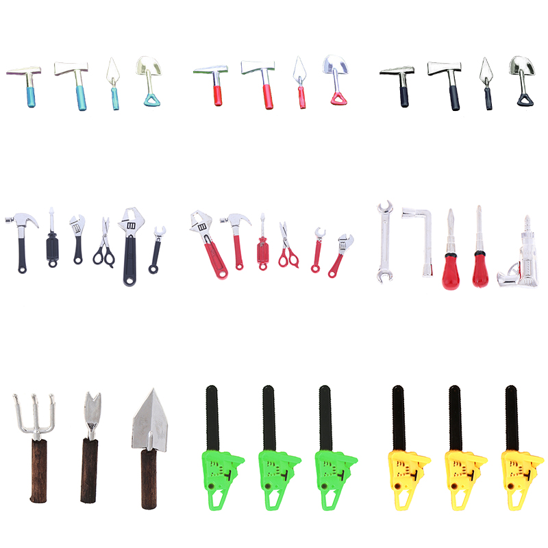 Gardening Tools Gift Set - 3/4/5/6Pcs Dollhouse Miniature Repair Kits Accessories