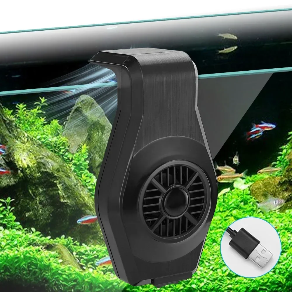 Aquaponics Fish Tank - USB Aquarium Cooling Fan with Speed
