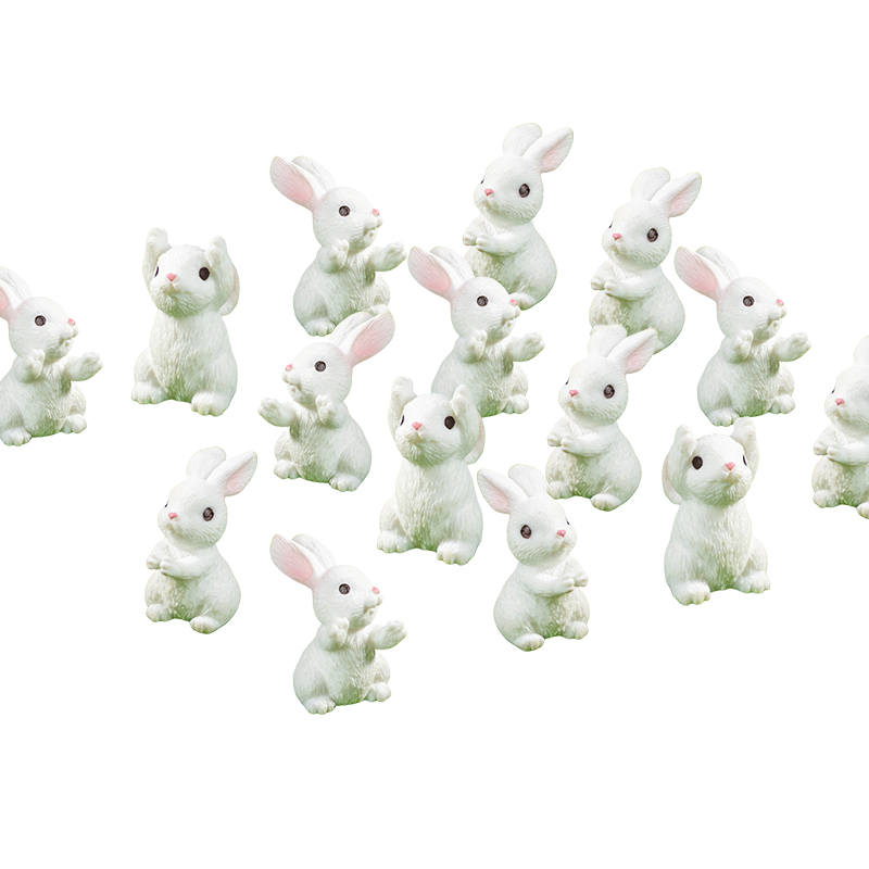 Gardening Tools Cute - 5/10Pcs Mini Resin Bunny Miniatures, Cute