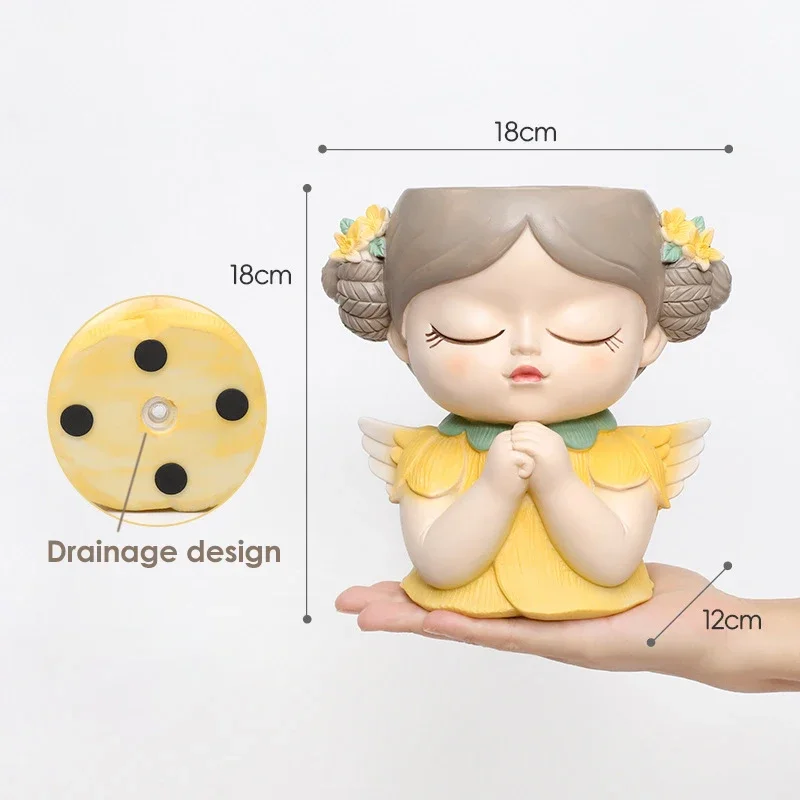 7 inch Cute Angel Girl Face Pl - Gardening Tools Cute ulasan dan harga