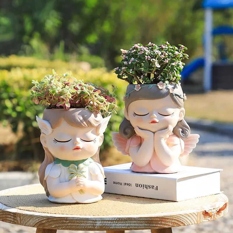 7 inch Cute Angel Girl Face Pl - Gardening Tools Cute ulasan dan harga