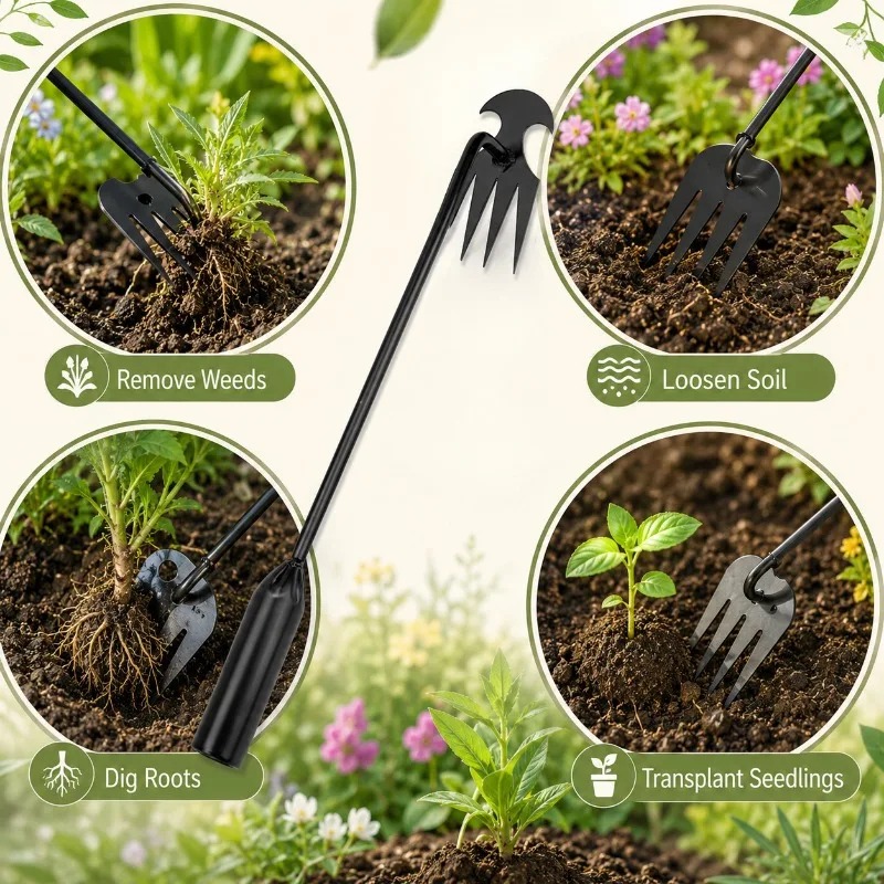 2 in 1 Garden Rake Manual Seed - Gardening Tools To Remove Weeds ulasan dan harga