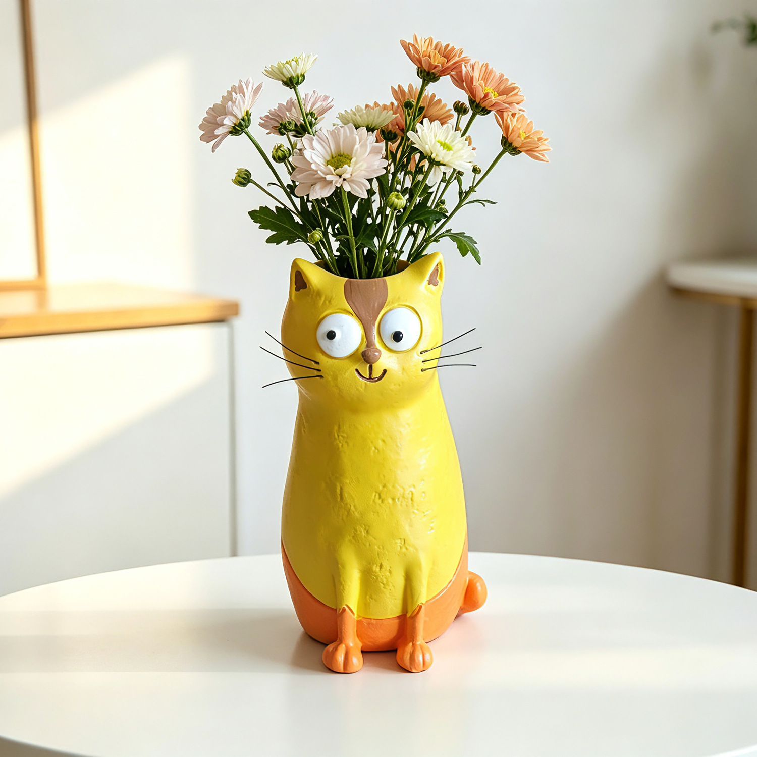 Creative Resin Cat Vase Quirky - Gardening Tools Cute ulasan dan harga