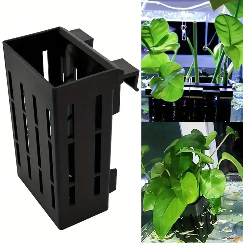 Aquarium Plant Holder Black Pl - Aquaponics Fish Tank ulasan dan harga
