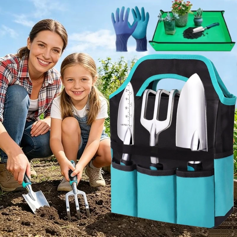 7PCS Garden Hand Tools Set Hea - Spade Digging Fork ulasan dan harga