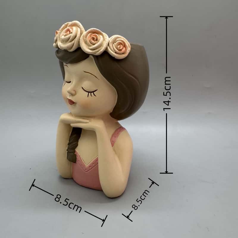 Cute girl flower pot silicone  - Gardening Tools Cute ulasan dan harga