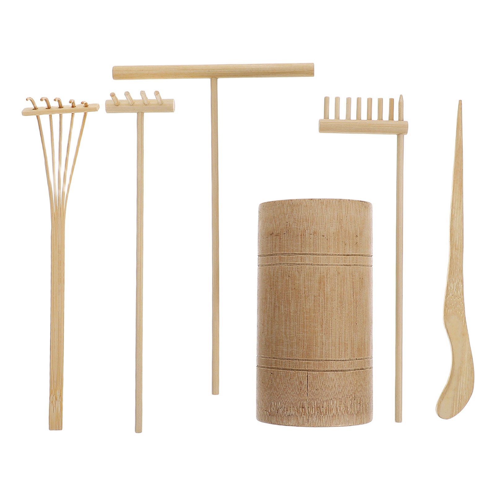 1Set Zen Sand Rake Set Miniatu - Gardening Tools Rake ulasan dan harga