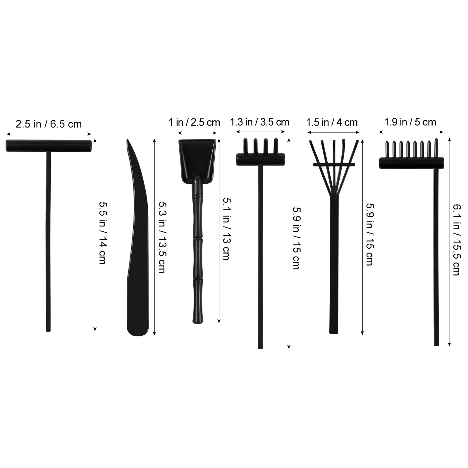 6Pcs Zen Garden Rake Kit Mini  - Gardening Tools Rake ulasan dan harga