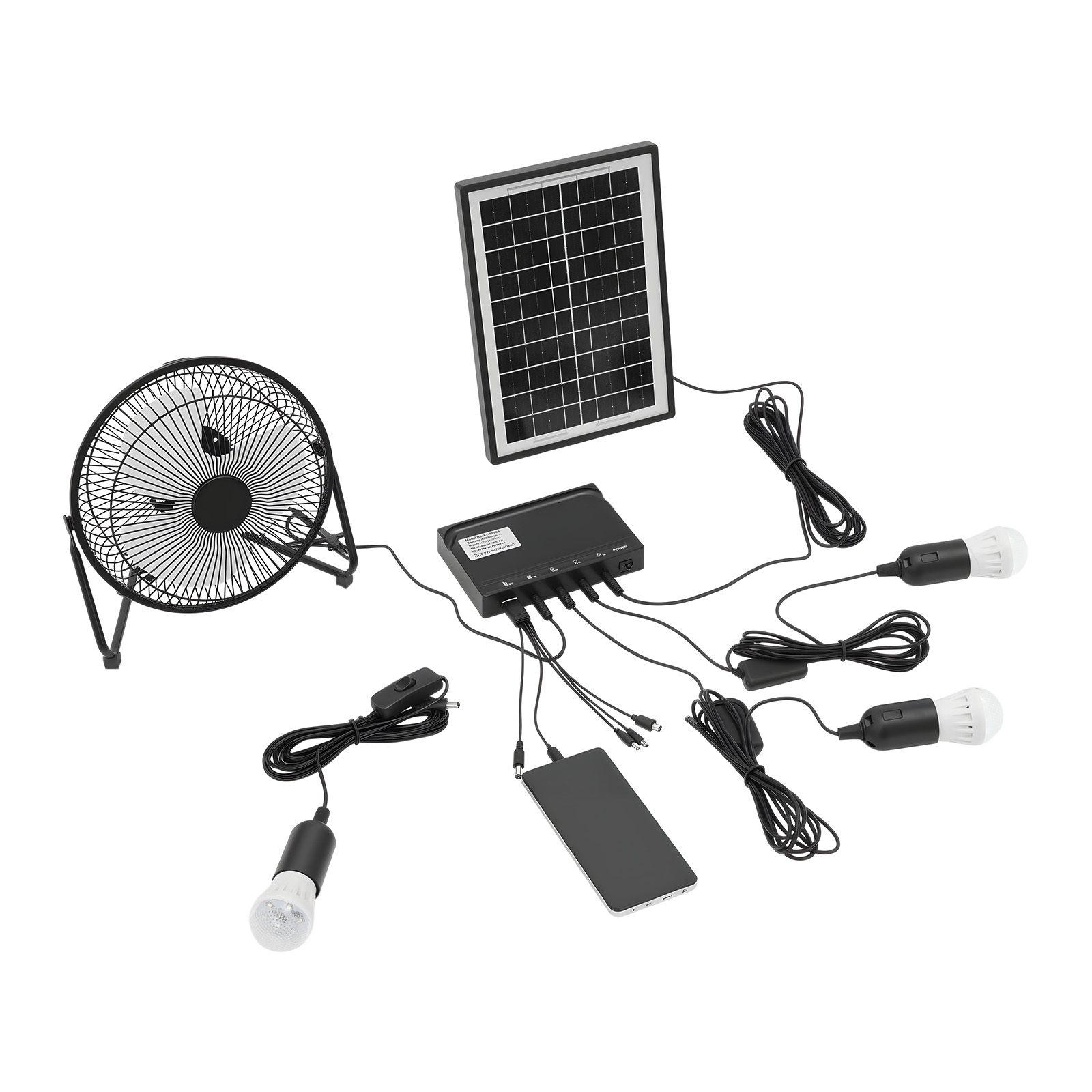 100-240V Solar Fan And Lamp Ki - Gardening Tools Gift Set ulasan dan harga