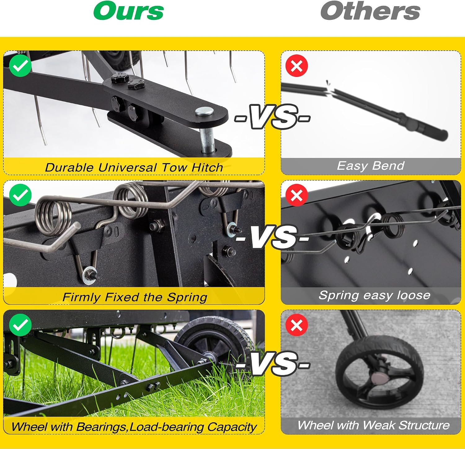 Tow Behind Lawn Dethatcher Rak - Gardening Tools Rake ulasan dan harga