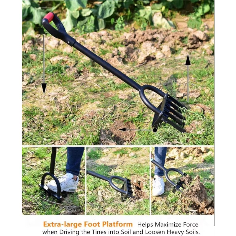 Heavy Duty 5 Tine Pitchfork Ga - Spade Digging Fork ulasan dan harga