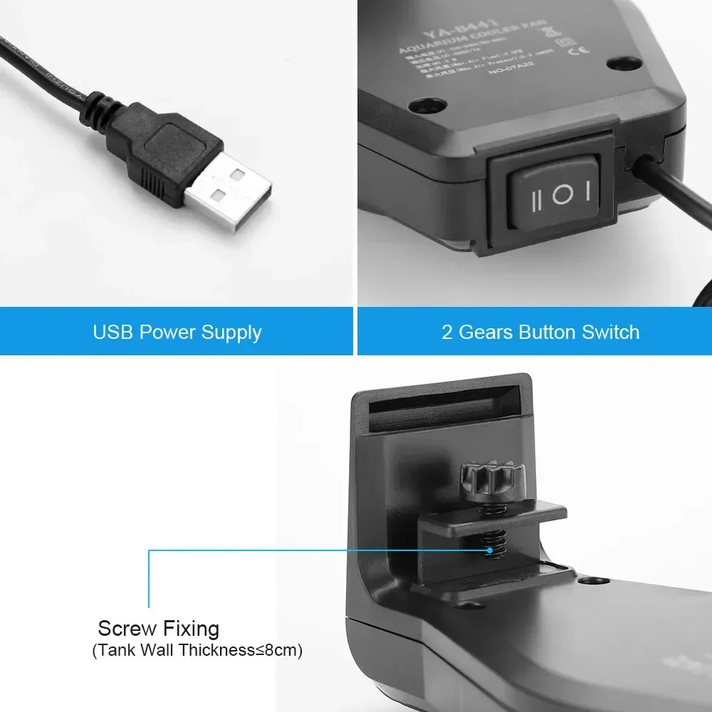 USB Aquarium Cooling Fan with  - Aquaponics Fish Tank ulasan dan harga