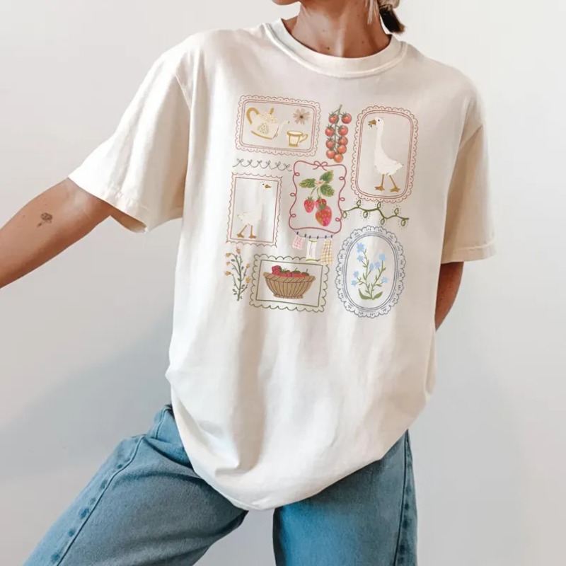 Country Style Print T-Shirt Wo - Junior Gardening Tools ulasan dan harga