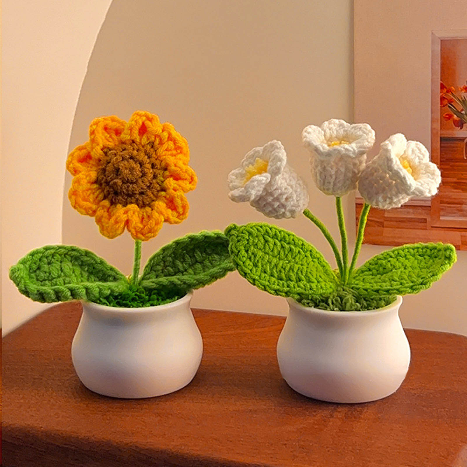 Crochet Flowers Cute Little Po - Gardening Tools Cute ulasan dan harga