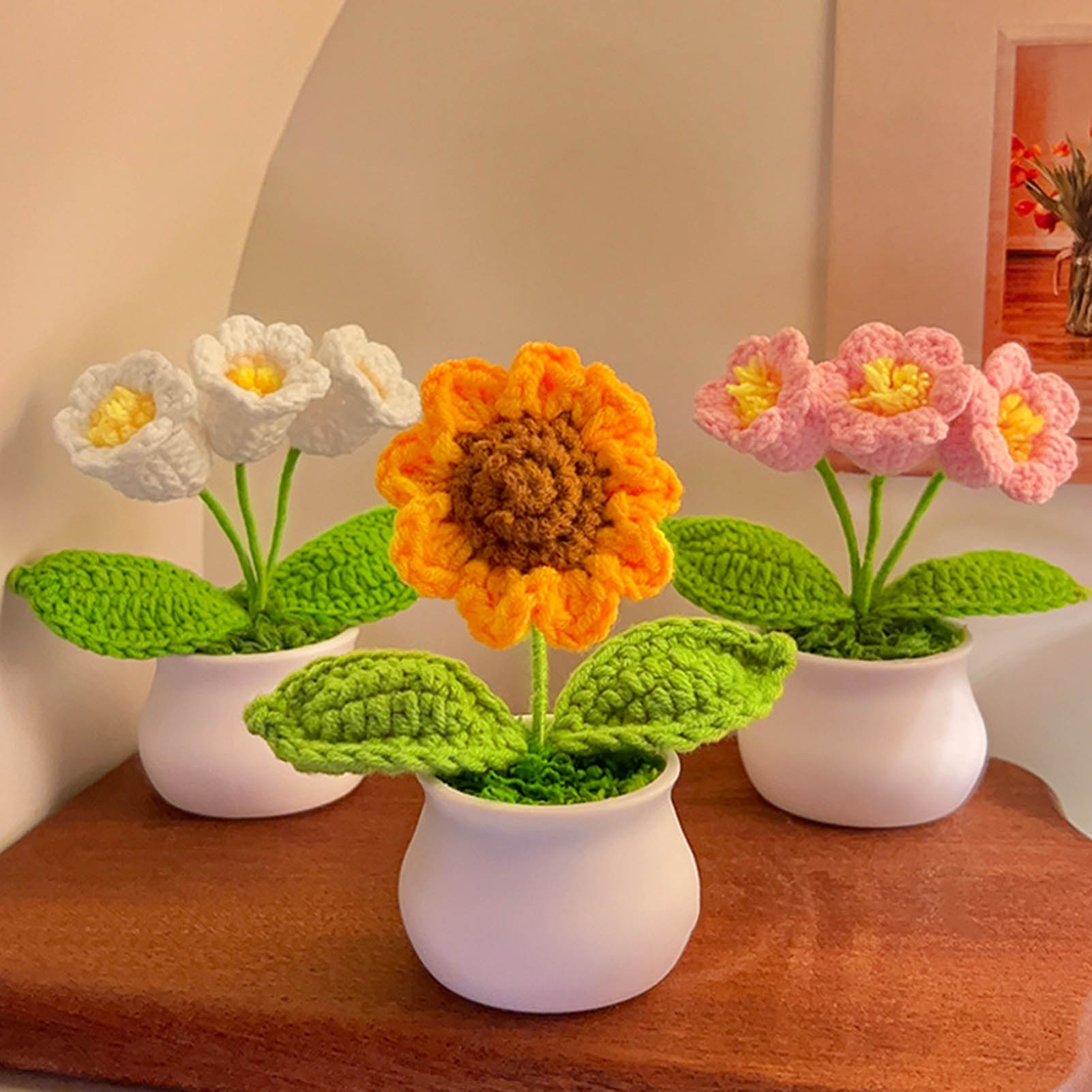 Crochet Flowers Cute Little Po - Gardening Tools Cute ulasan dan harga