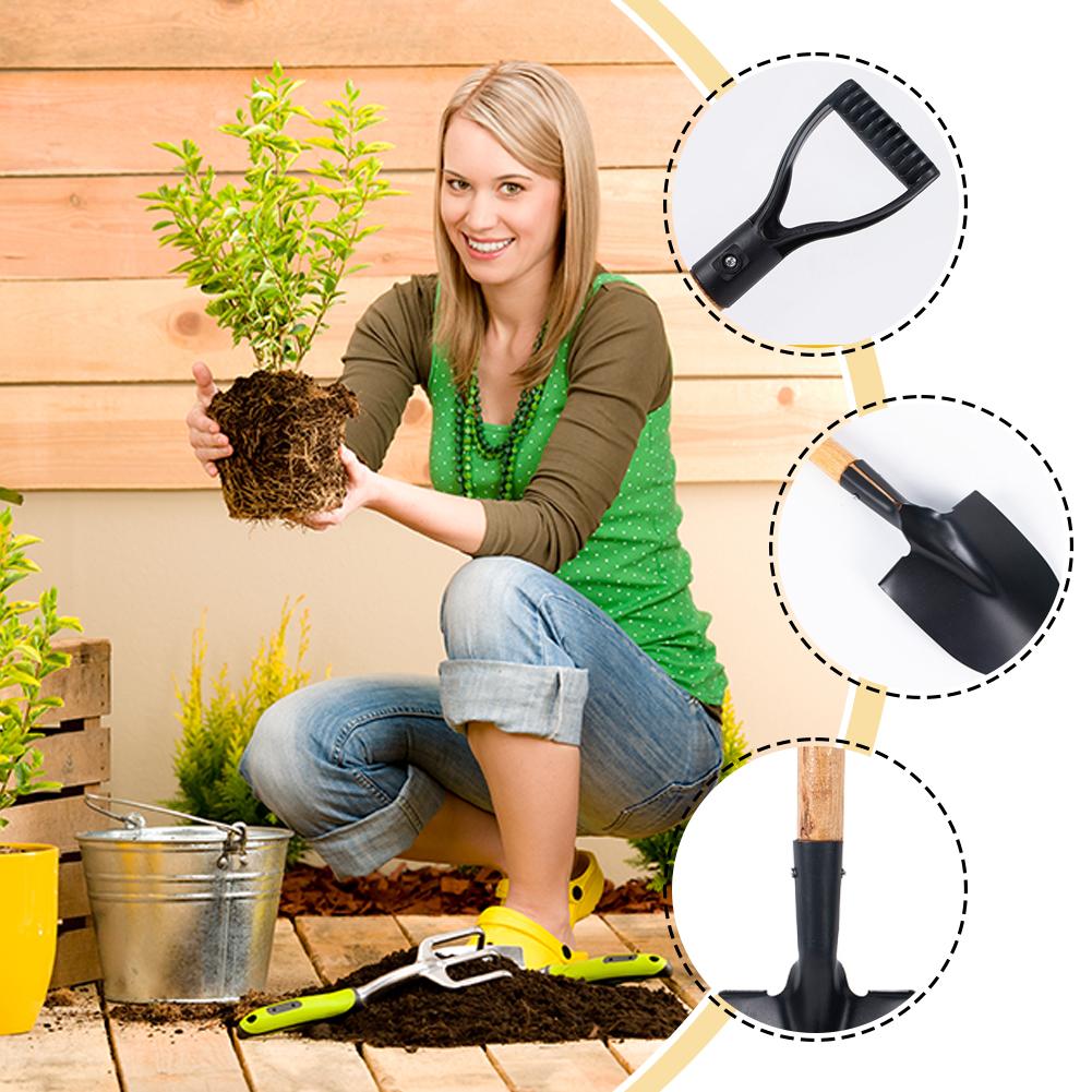 36cm Garden Shovel WIth Wooden - Gardening Tools For 10 Year Olds ulasan dan harga