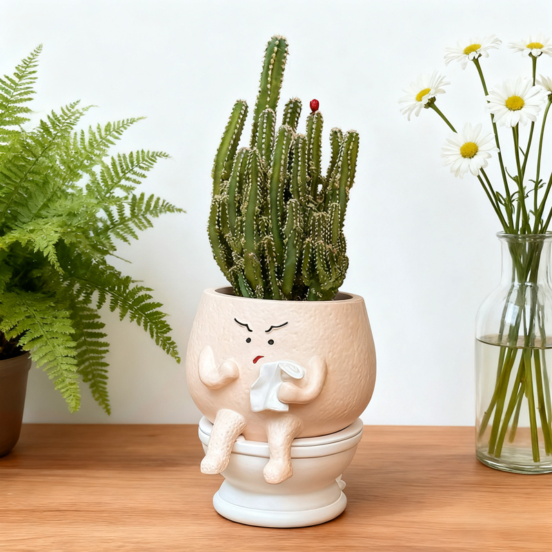 Funny Ghost Toilet Resin Succu - Gardening Tools Cute ulasan dan harga