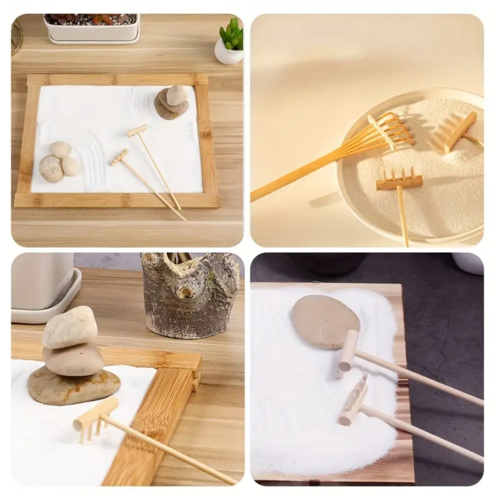 6pcs Mini Bamboo Rake Set for  - Gardening Tools In Japan ulasan dan harga