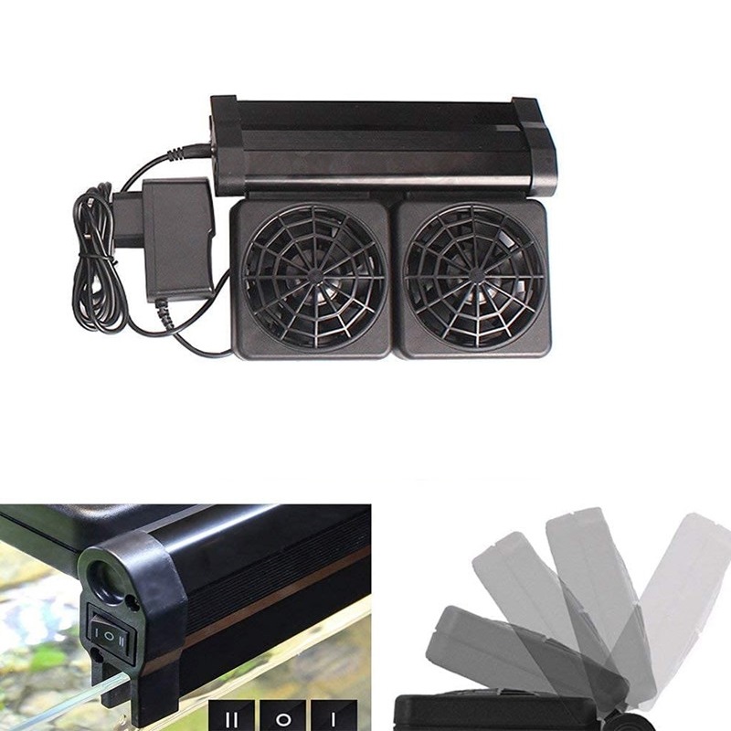 1/2/3/4 Aquarium Fans Chillers - Aquaponics Fish Tank ulasan dan harga
